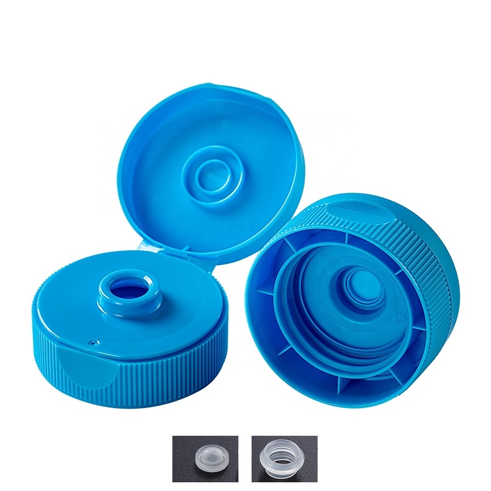 53mm  38/400 Flow Control One Piece Silicone Valve bottle cap For Mayonnaise Dispensing