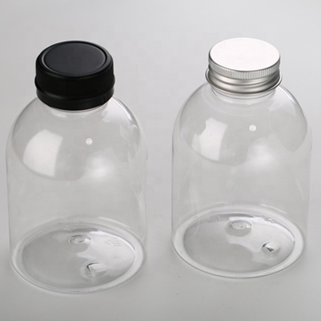 Factory OEM/ODM 350ml 600ml PET juice liquid packaging bottle plastic water drink beverage bottle with cap