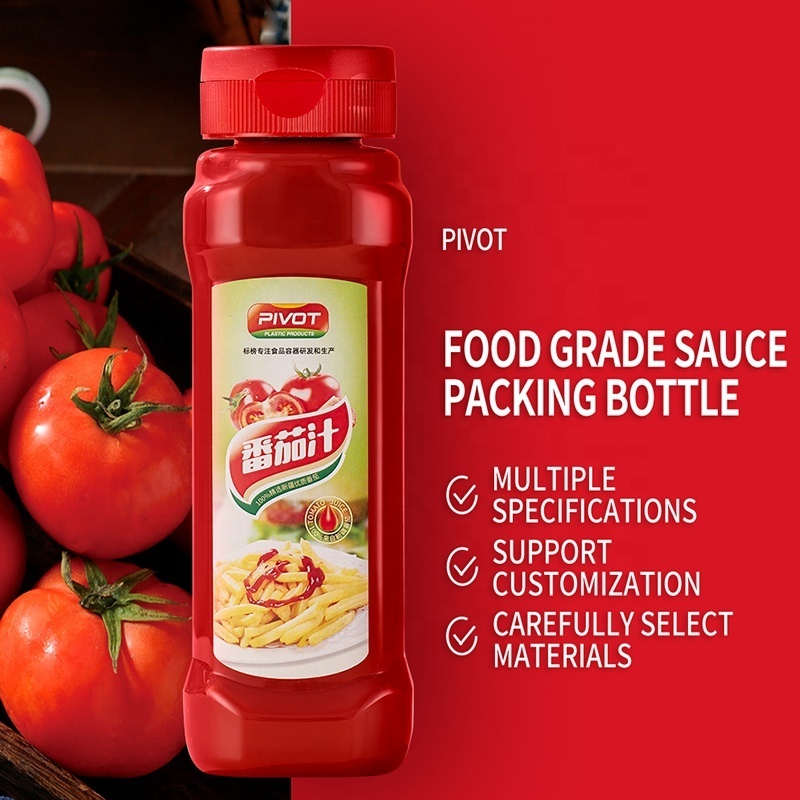 16oz 500ml Ketchup Bottle Tomato Mayonnaise Container Mustard Dispenser Small Sauce Squeeze Bottle with Cap