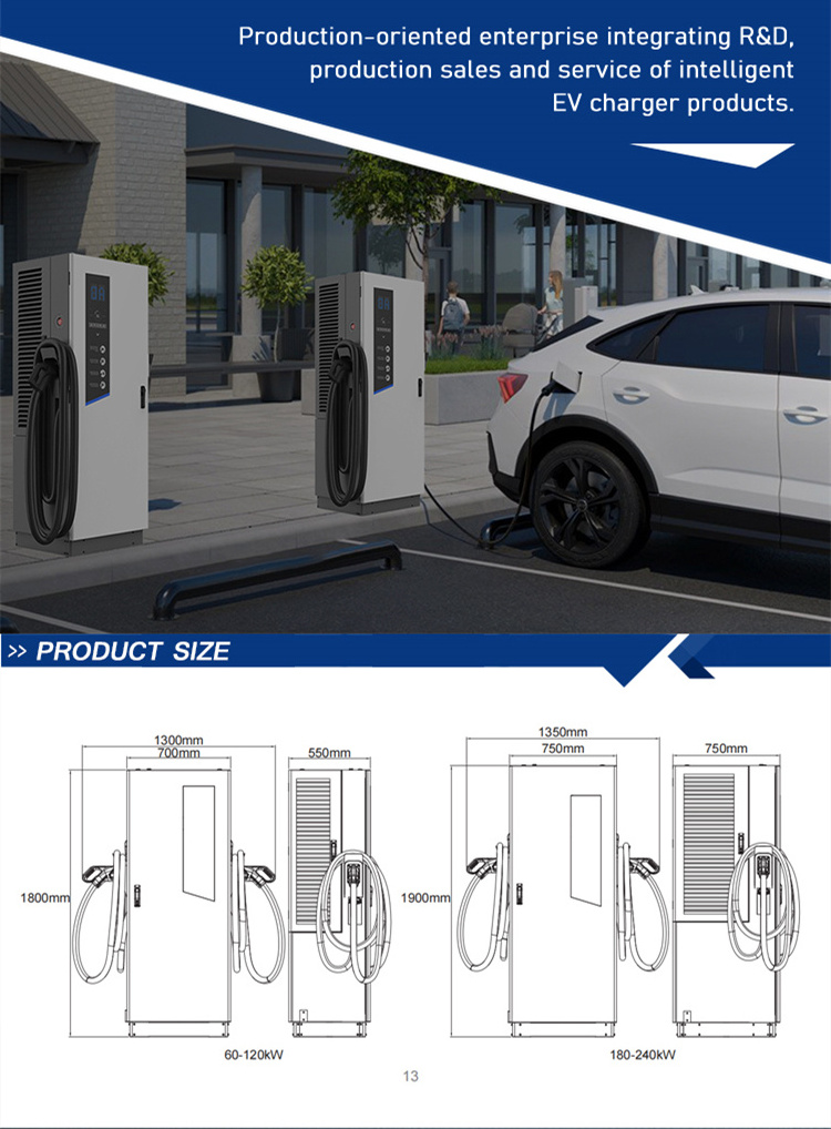 3 phase commercial ev charger station level 3 wallbox charger auto ev charging station 120 KW dc charger ev