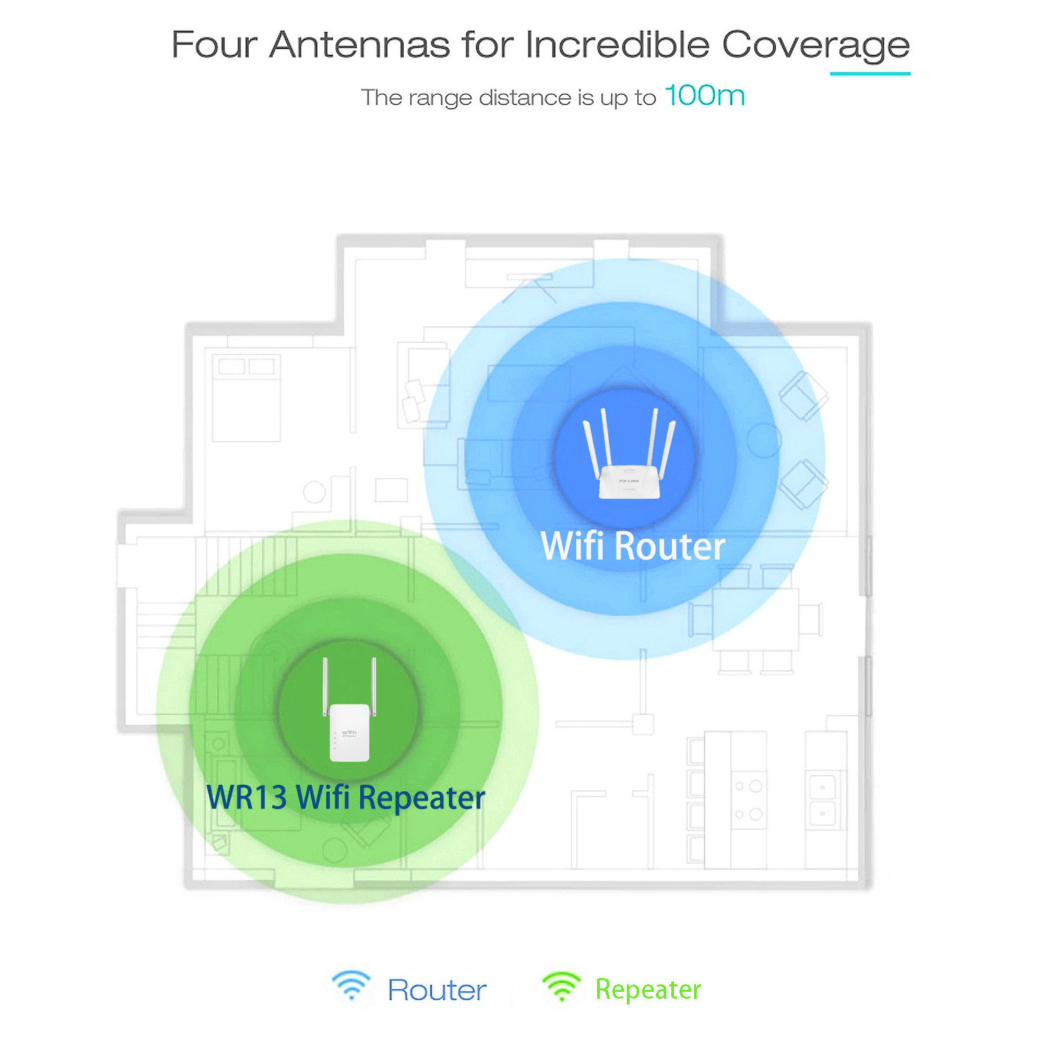 High Quality Wireless Wi-fi Range Repetidor Kuwait Wifi Repeater Extender