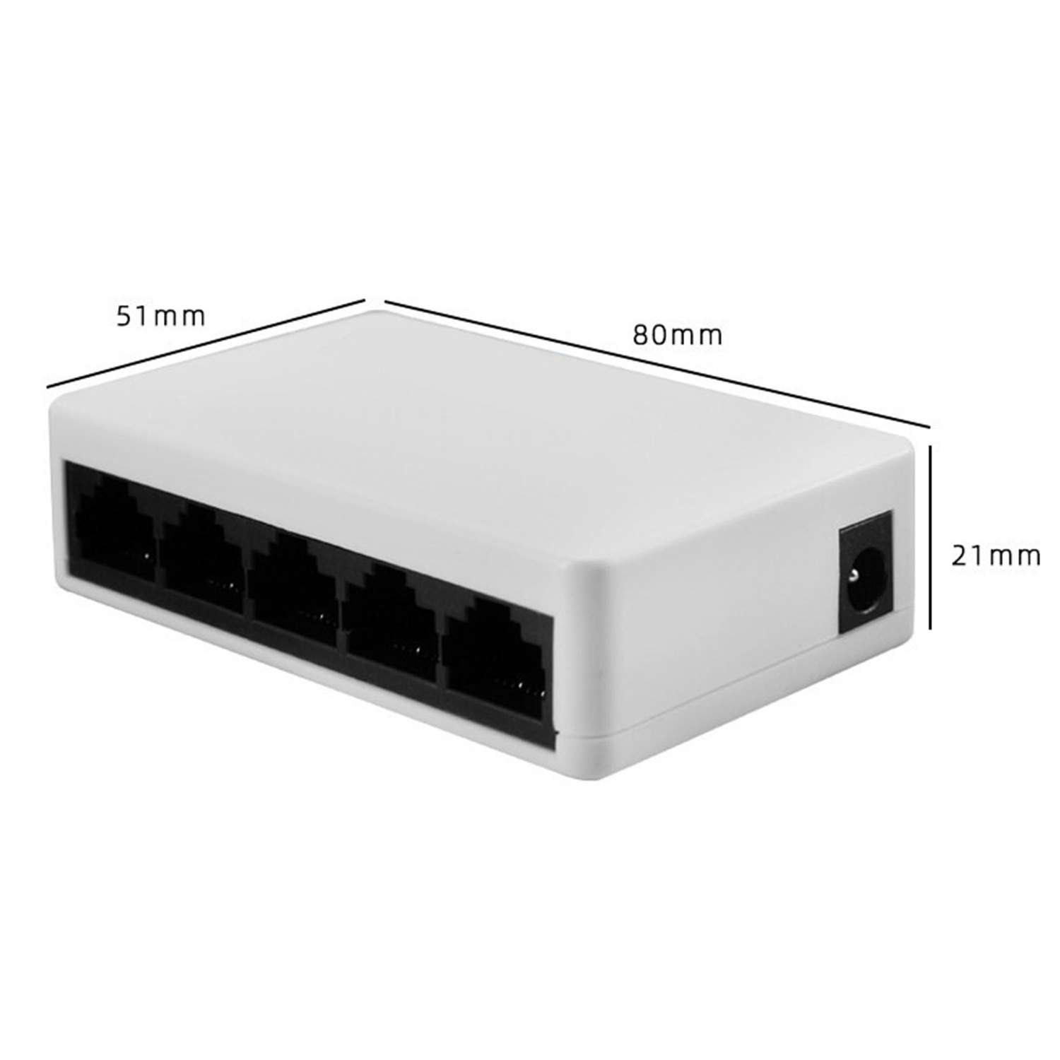 PIX-LINK Plastic Case 5V Mini Ethernet 5 Port Switch 10/100Mbps Fast Network Switch For Home Office Use