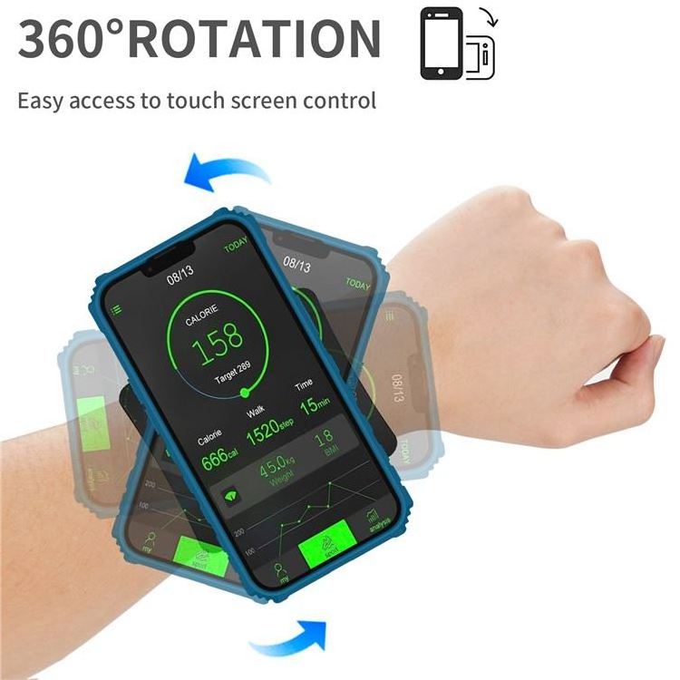 Combo Hybrid Hard Rugged 4 Corner Shockproof Sports Armband Wristband Phone Case For Xiaomi Black Shark 4S Pro