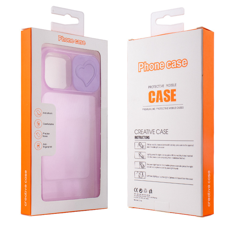 Packaging Design Mobile Phone Case Box PVC Material With Brand Sticker Customized Package fit for iPhone Samsung Xiaomi Case