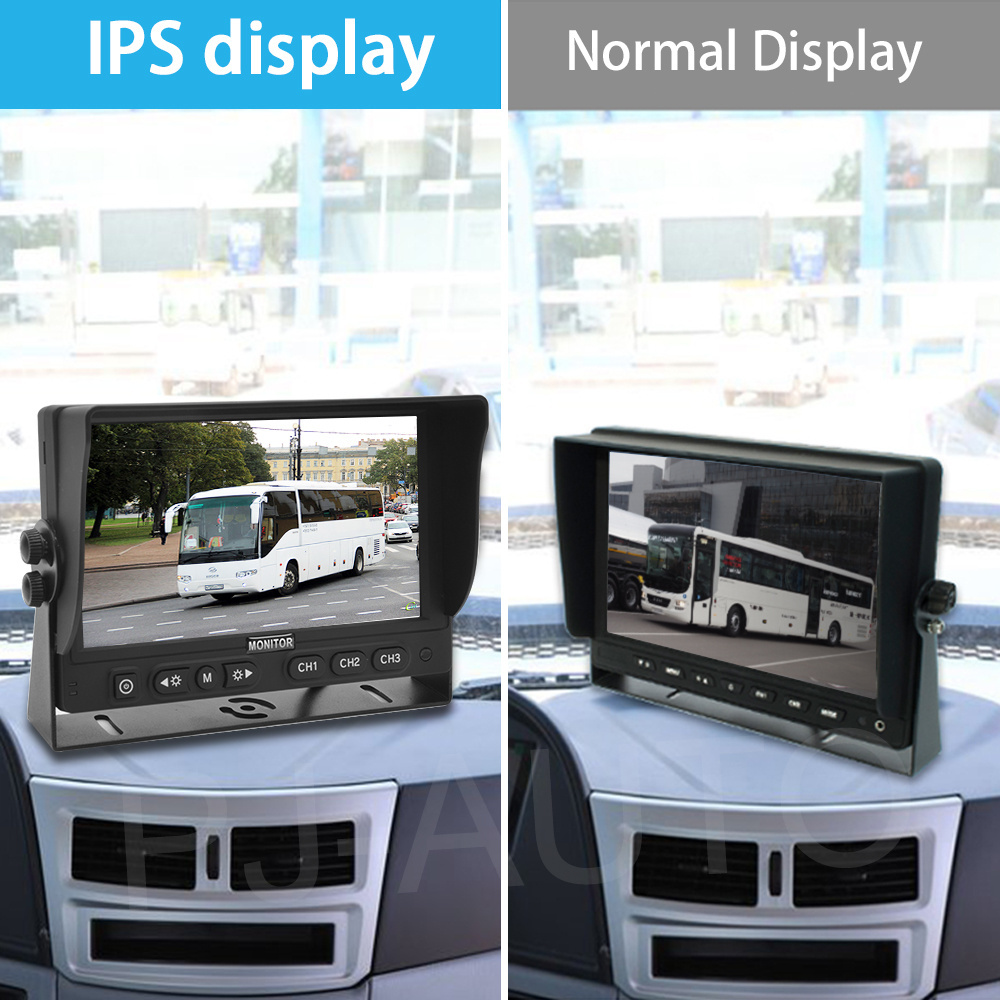 PJAUTO 7 Inch AHD 720P LCD Bus Monitor Backup Camera Monitoring System