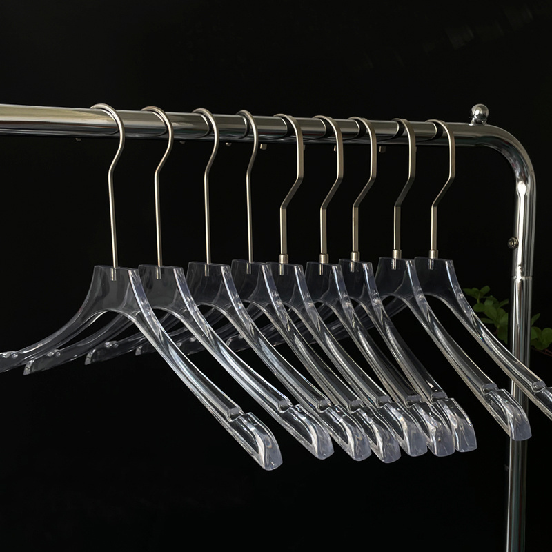 2022 Popular Clear Plastic Garment Organizer Through Benzene Saving Empty Acrylic Hanger