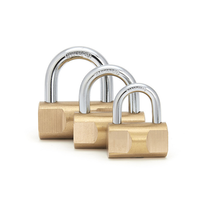 Top Security Cheap Price Iron Hammer Type Padlock High Security Padlocks Brass Golden Padlock