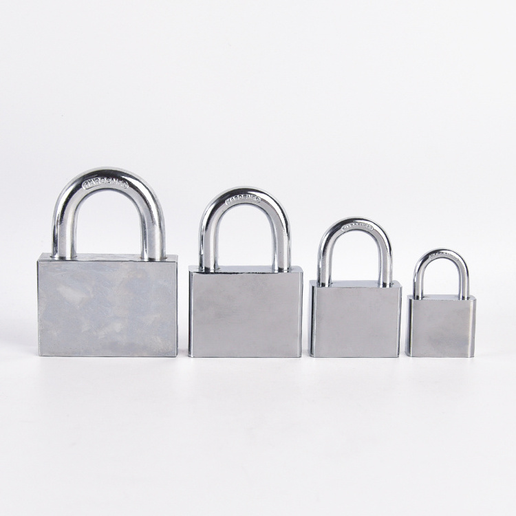 Free Sample Heavy Durty iron Steel Padlock Safety Pad Lock with Hardened Chrome plated Shackle 30/40/50/60mm square key