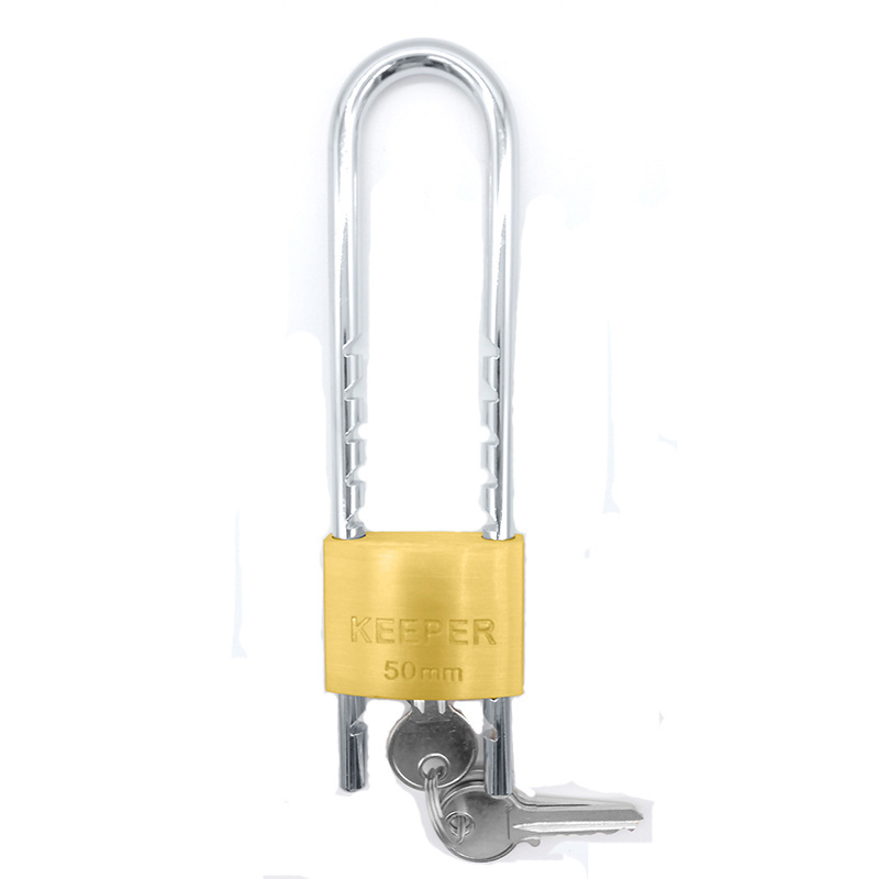 Top safety cheap good quality long shackle adjustable padlock anti theft anti cut waterproof brass pad lock