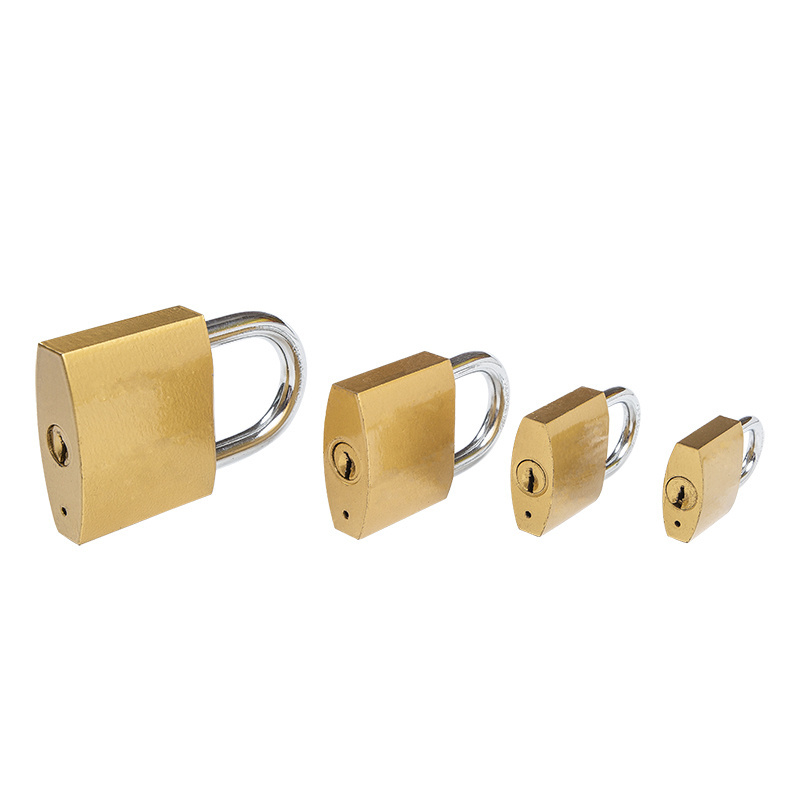 Brass Painted Iron Padlocks and keys in bulk waterproof safety padlock Cheap price iron locker key