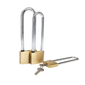 Hight Quality Long Shackle Brass Pad Lock Safety Padlock