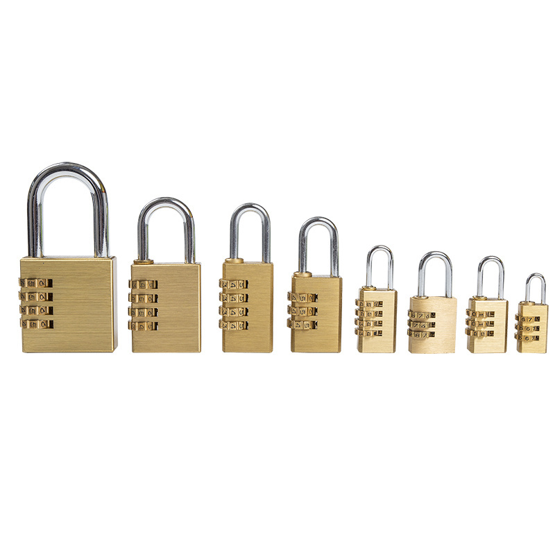 Free sample High  Security Anti-thief brass combination padlock 4 digit luggage padlock code combination lock