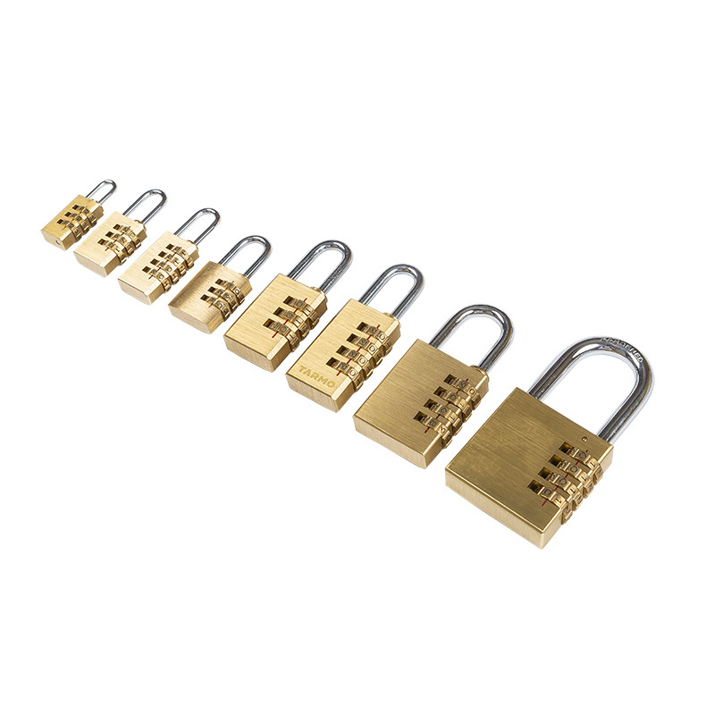 Free sample High  Security Anti-thief brass combination padlock 4 digit luggage padlock code combination lock