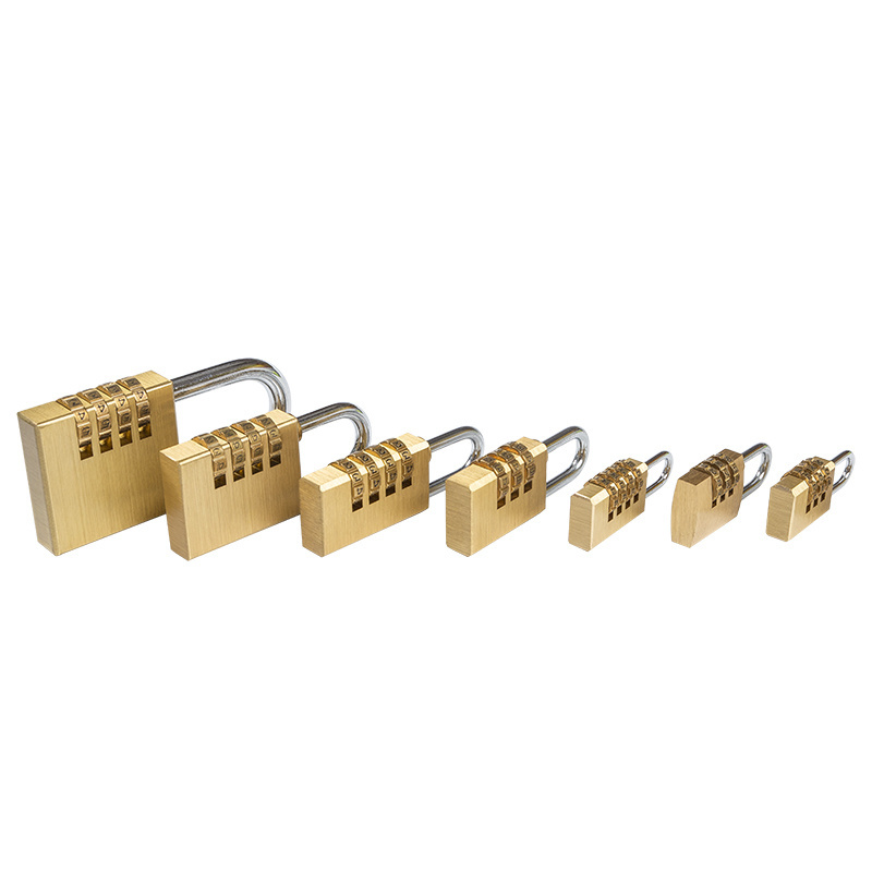 Free sample High  Security Anti-thief brass combination padlock 4 digit luggage padlock code combination lock