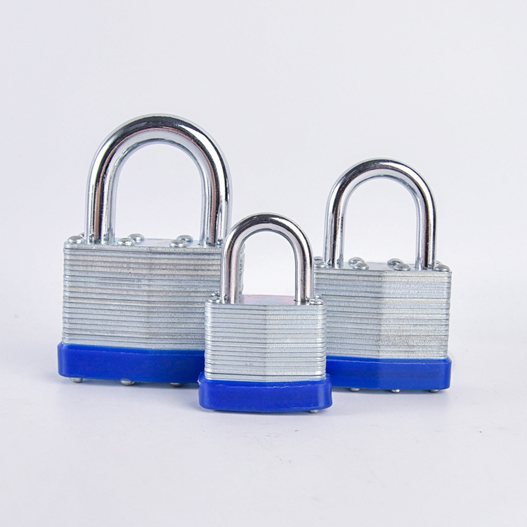 Heavy Duty Laminated Steel Padlock Safety Pad Lock with Hardened Chrome plated Shackle Key Alike 40mm