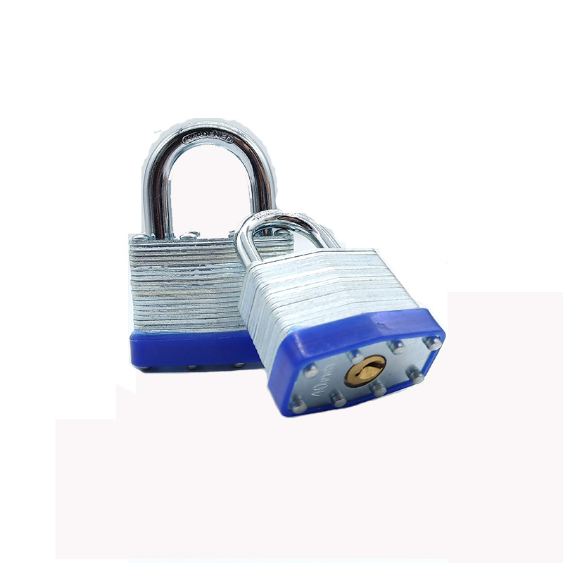 Heavy Duty Laminated Steel Padlock Safety Pad Lock with Hardened Chrome plated Shackle Key Alike 40mm