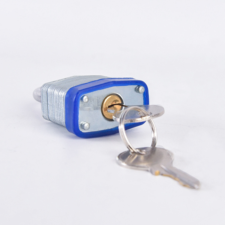 Heavy Duty Laminated Steel Padlock Safety Pad Lock with Hardened Chrome plated Shackle Key Alike 40mm