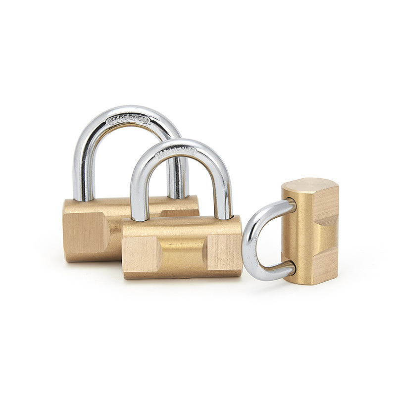 Top Security Cheap Price Iron Hammer Type Padlock High Security Padlocks Brass Golden Padlock