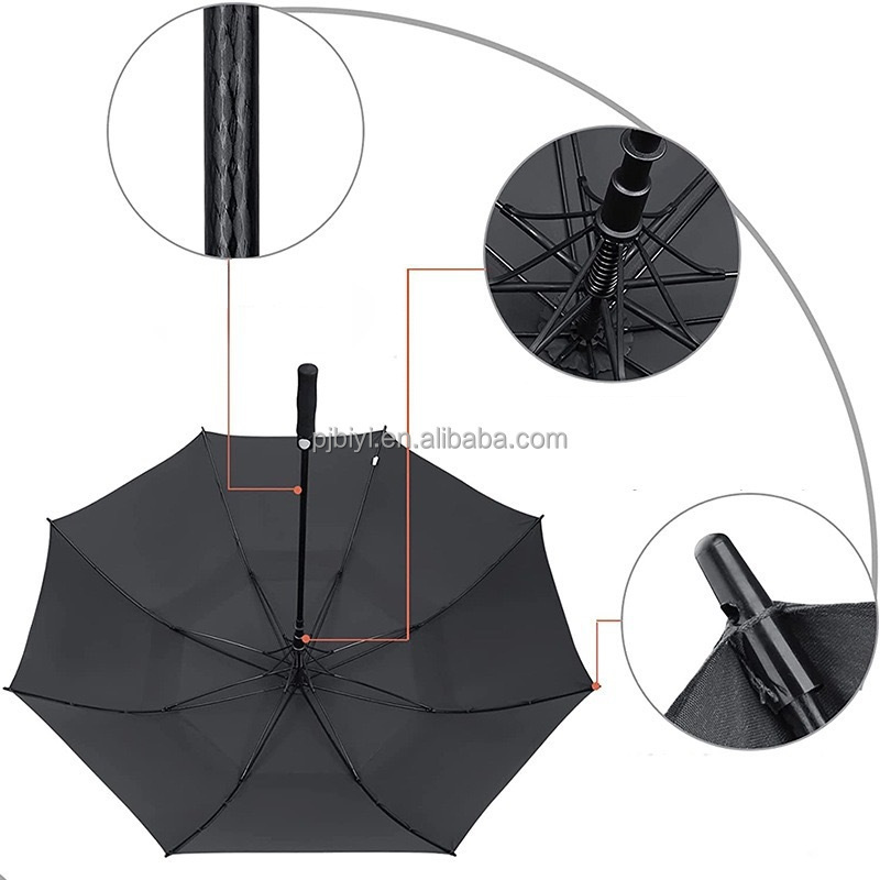 Auto Open Golf Umbrella Factory Wholesale Custom Windproof Big Umbrella For The Rain 30 inch golf umbrella