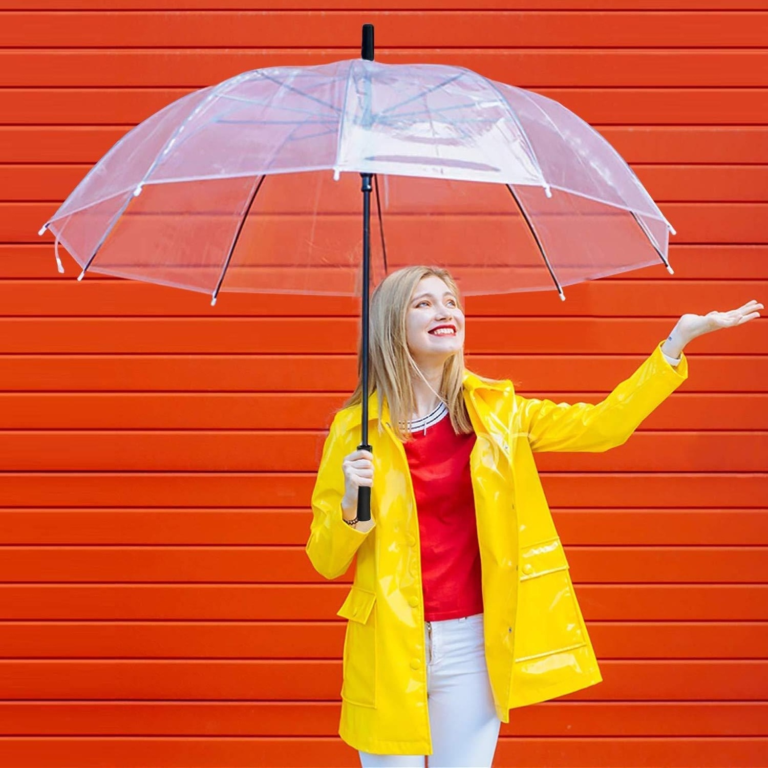 Transparent Windproof Rain Transparent Umbrella Newest Design Clear Umbrella With Custom Logo