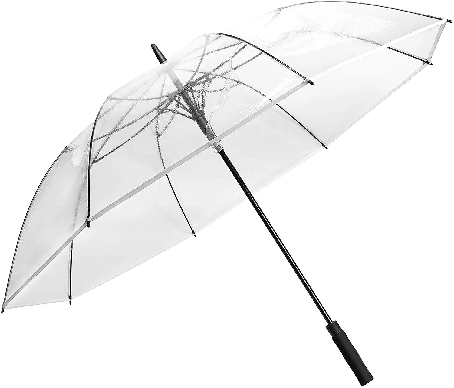 Transparent Windproof Rain Transparent Umbrella Newest Design Clear Umbrella With Custom Logo