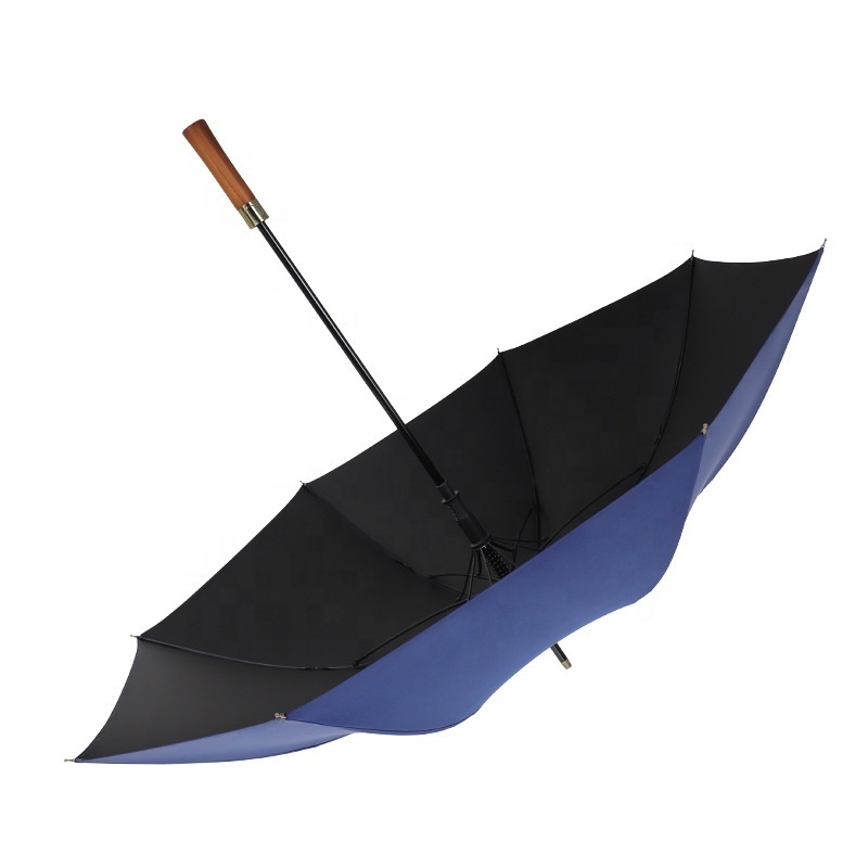 Stick Rain Umbrellas With Fiberglass Ribs Extra Large 30 Inch Fully Automatic Golf Straight Umbrella