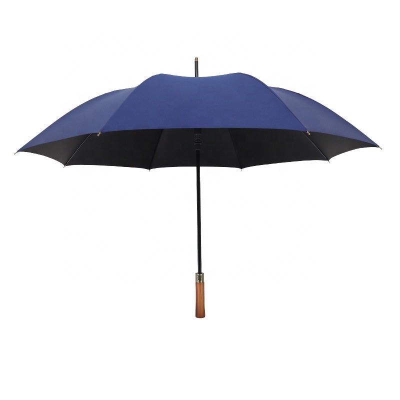 Stick Rain Umbrellas With Fiberglass Ribs Extra Large 30 Inch Fully Automatic Golf Straight Umbrella