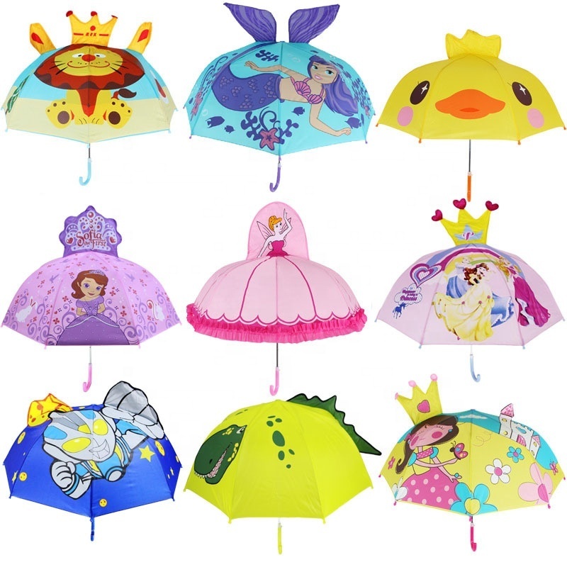 Kids Umbrella Colour Changing Disposable Creative Animal Head Newest Design Best Umbrella For Kids