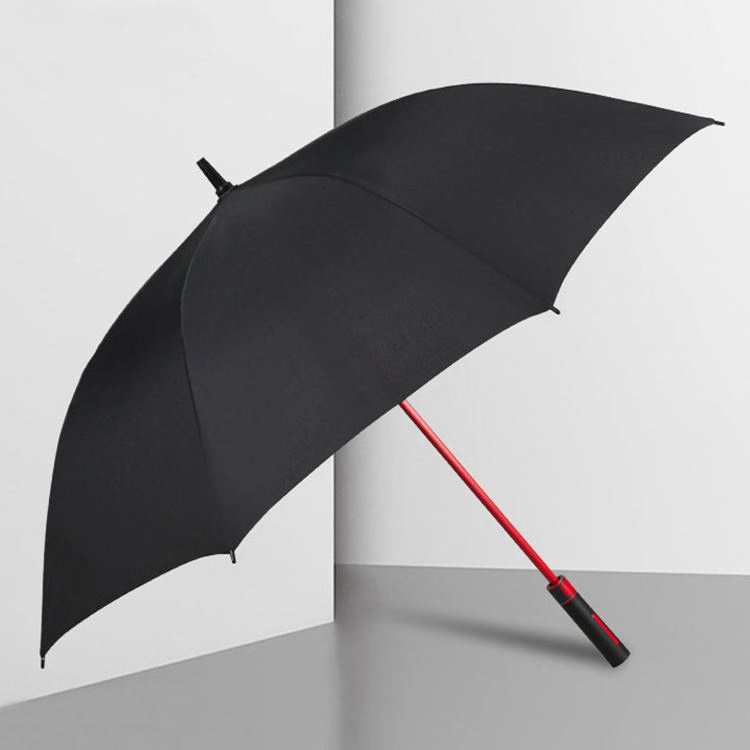 Straight Golf Rain Umbrella Fiberglass Material Shaft And Frame 10k Wind Resistant Funny Golf Umbrella