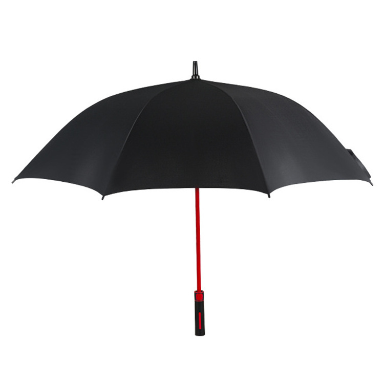 Straight Golf Rain Umbrella Fiberglass Material Shaft And Frame 10k Wind Resistant Funny Golf Umbrella