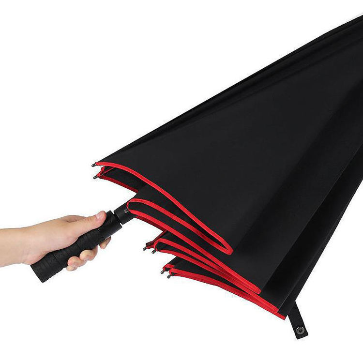 Straight Golf Rain Umbrella Fiberglass Material Shaft And Frame 10k Wind Resistant Funny Golf Umbrella