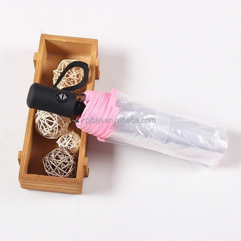 Mini Clear Umbrella Transparent Clear Dome Umbrella Support Transparent Folding Rain Umbrellas