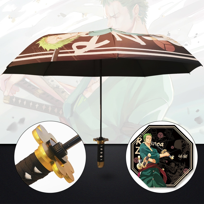 One Piece Cartoon New Fashion Colorful Umbrellas Samoura Custom Kids Gift Japan Umbrella Uv