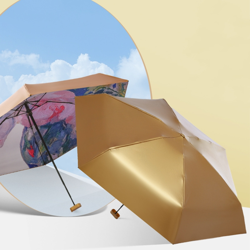 Colorful Parasol Umbrellas Japan Umbrella Uv Golden Coating Personalized Windproof Custom Umbrellas With Painting