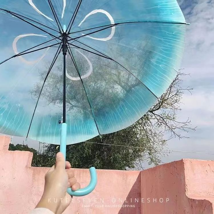 Umbrella Pvc Ideas Jellyfish Umbrella For Women New Fashion Unique Flower Clear Transparent Rain Umbrella