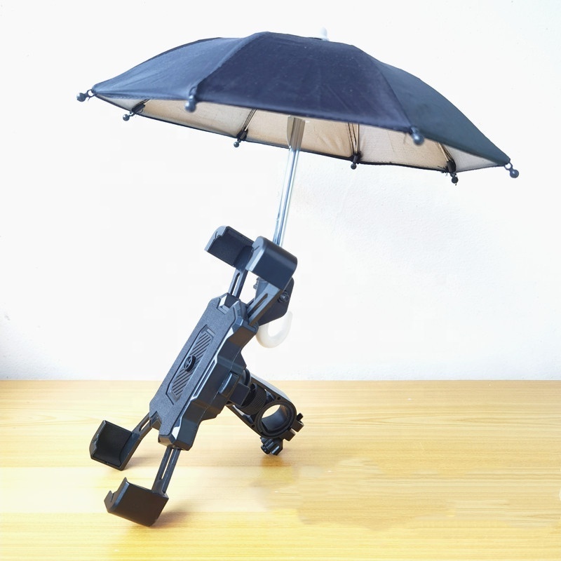 Umbrella For Home Entrance Bicycle Mobile Phone Holder With Umbrella