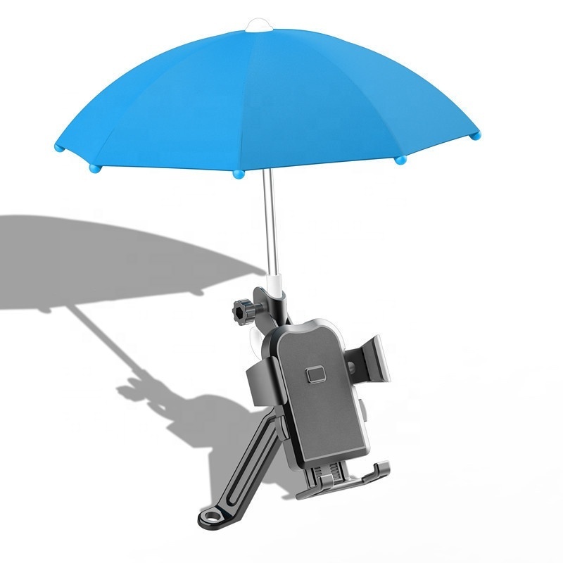 Umbrella For Home Entrance Bicycle Mobile Phone Holder With Umbrella