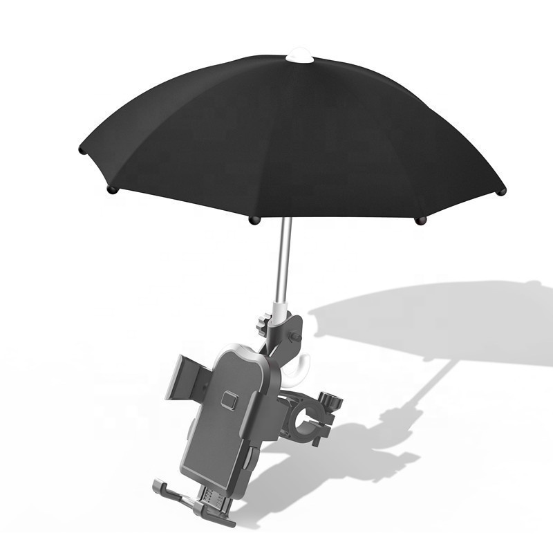 Umbrella For Home Entrance Bicycle Mobile Phone Holder With Umbrella