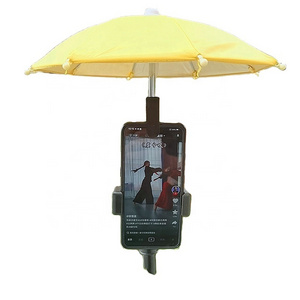 Cute Mobile Phone Holder With Sun Umbrella Stand Base Umbrella Terrace Mini 5m Umbrella