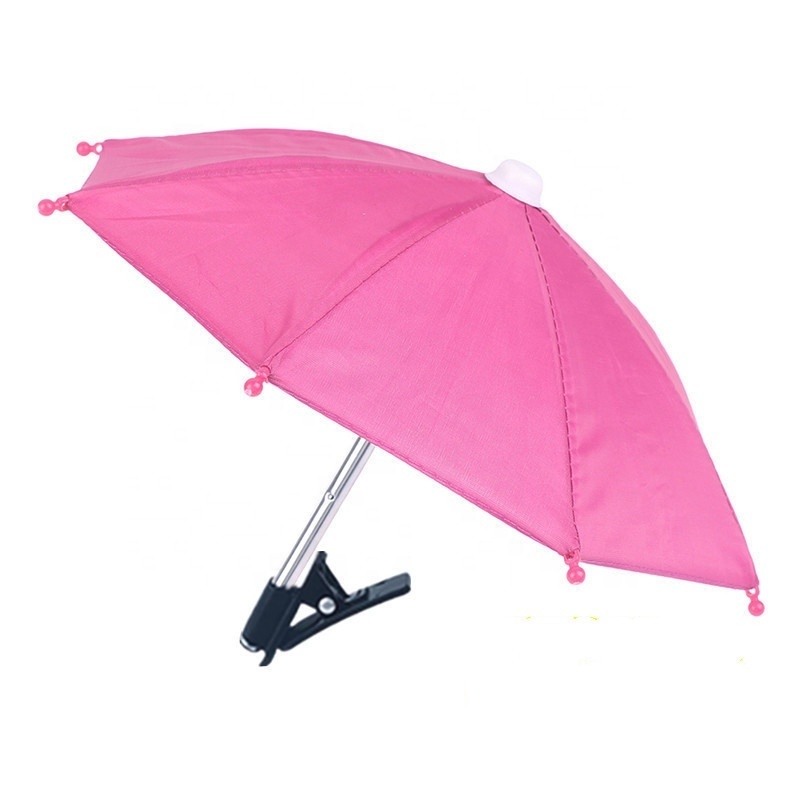 Cute Mobile Phone Holder With Sun Umbrella Stand Base Umbrella Terrace Mini 5m Umbrella