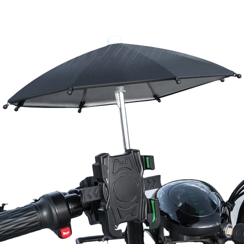 Mini Umbrella Cell Phone Protector For Motorcycle With Umbrella Straight Handle Umbrella