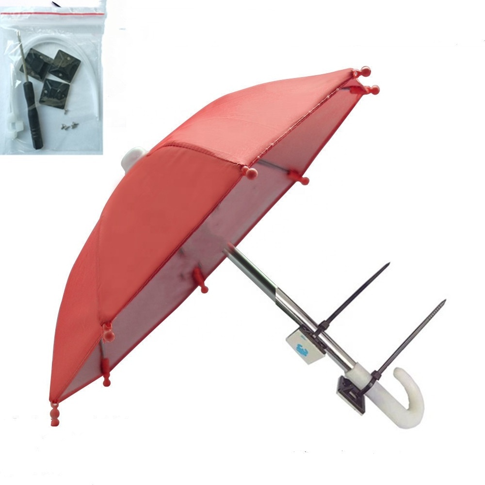 Motorcycle Phone Bracket Umbrella Mini Umbrella For Phone Stand And Shade Support Car