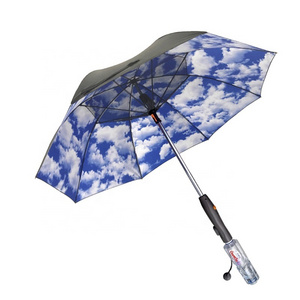 mini fan with umbrella gift sets smart umbrella with fan and light automatic umbrella