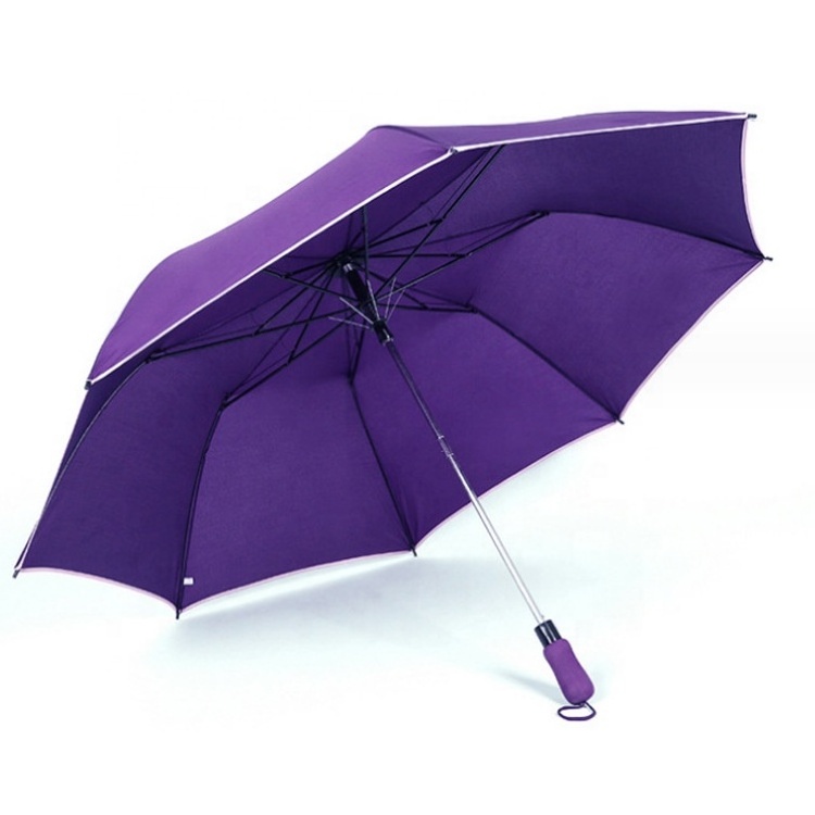 Wind Protection Golf Folding Umbrella Foldable Promotion Advertising Fibreglass Umbrellas With Custom Design