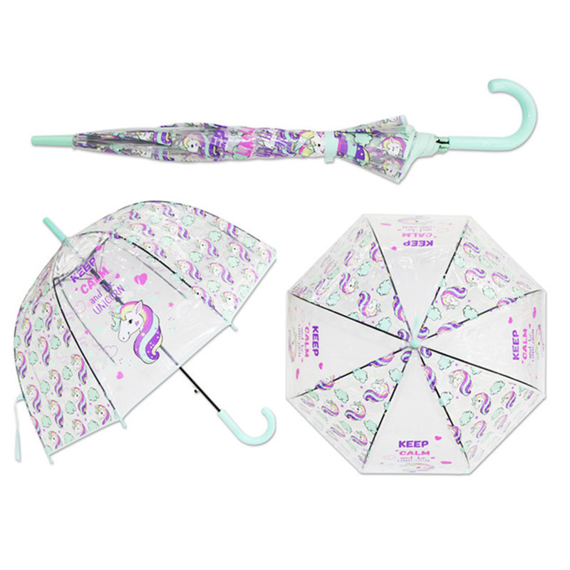 girl bubble umbrella mini clear umbrella automatic open travel umbrella with wind vent