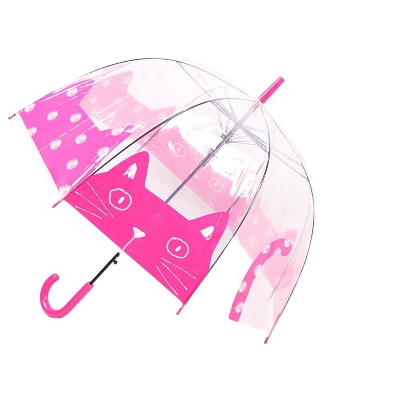 girl bubble umbrella mini clear umbrella automatic open travel umbrella with wind vent