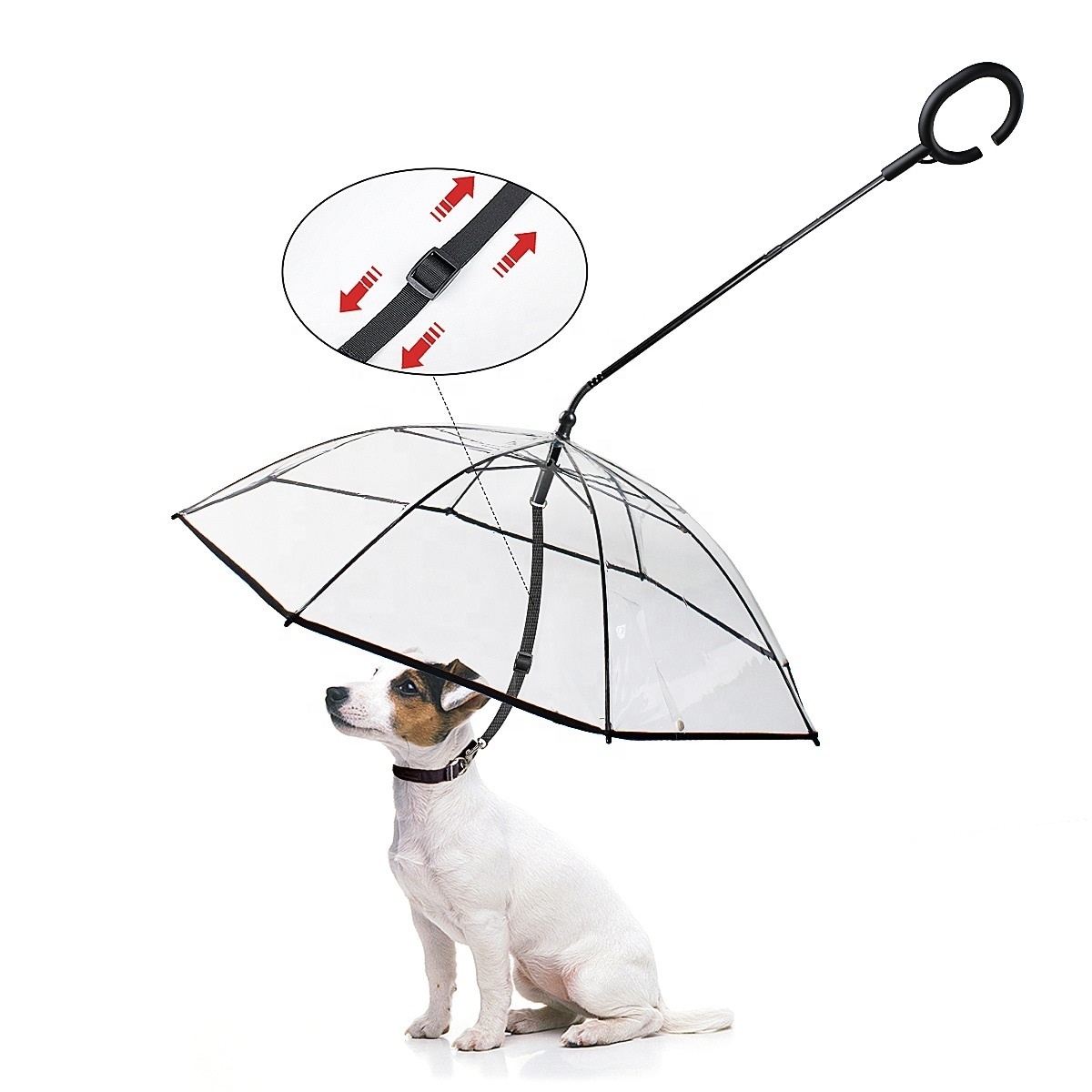 C Shape Handle Personalized Dog Umbrella Upside Down With Dog Leash Newest Design Compact Windscreen Dog Umbrella