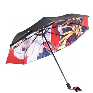 One Piece Anime Umbrella Digital Printed With Black Coated Colorful With Logo Printing Trendy Umbrellas