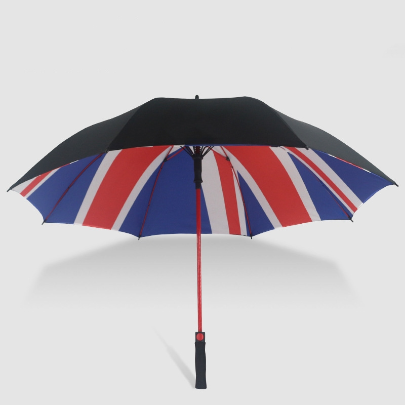 Automatic Golf Straigh Umbrella Made In China Extra Large Straight Handle High Quality Umbrella Uk Flag