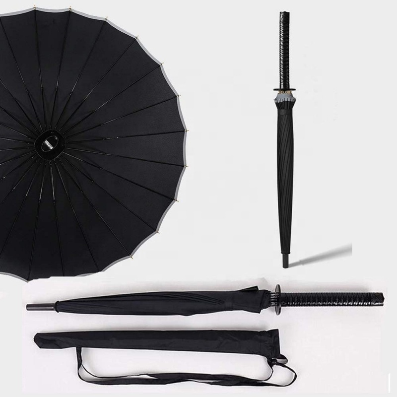 Katana Umbrella High Quality 21 Inch 8/16/24 Bone Paraguas Personalize Customized Design Umbrella For Rain